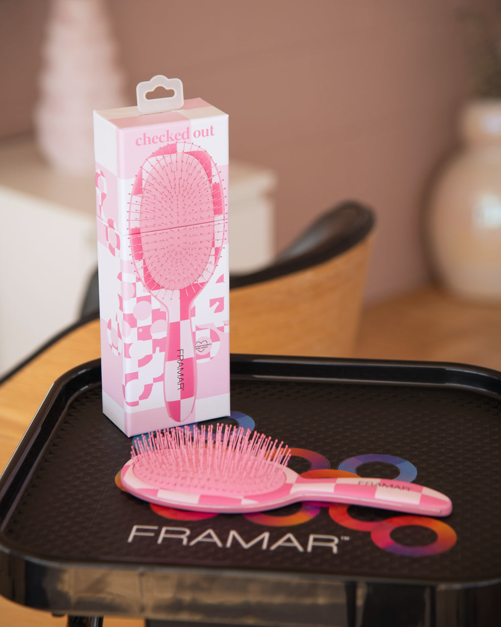 Checked Out Pink - Detangle Brush