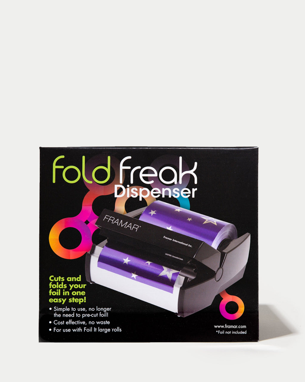 Fold freak dispenser, framar fold freak, foil dispenser and cutter, foil holder and cutter, aluminum foil dispenser, aluminum foil dispenser with cutter, foil cutter dispenser, foil cutting machine, foil dispenser for hairdressers, foil dispenser for salon, dispenser foil dispenser, framar foil dispenser instructions, foil roll dispenser
