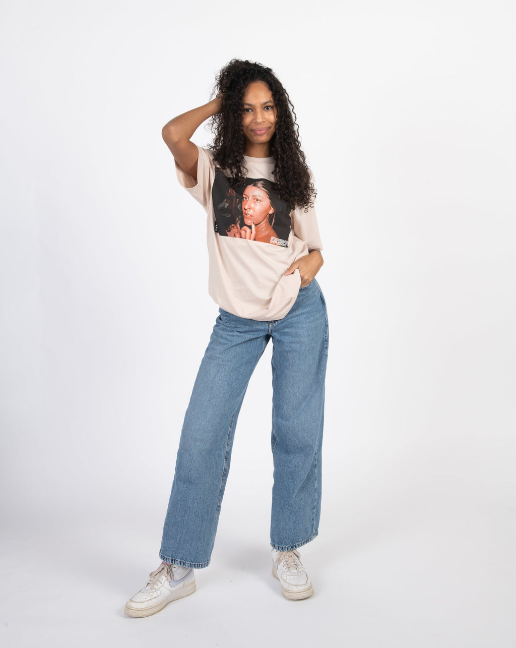 Vintage Maria Tee - Tan