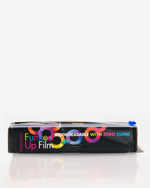 Framar funked up film, funked up film, hair coloring film, cling free film, cling free, hair dye cling film, hair coloring film, hair color laminating film-original