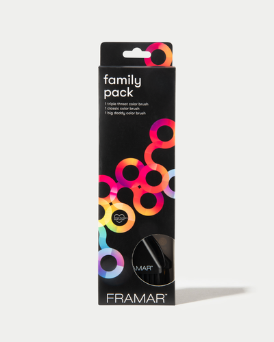 Family Pack Brush Set Black - 3 Pack-hover