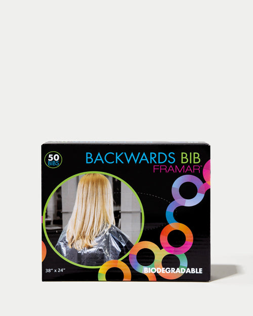 Framar backwards bibs, framar bibs, Salon bib, Disposable bibs, protection, plastic cape, biodegradable cover, hair salon protection-original